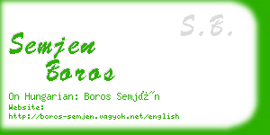 semjen boros business card
